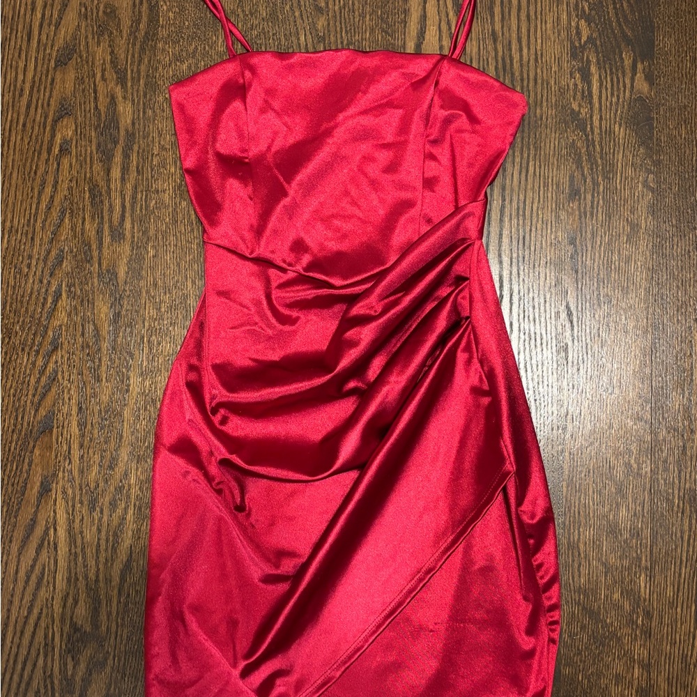 Windsor Red Satin Dress